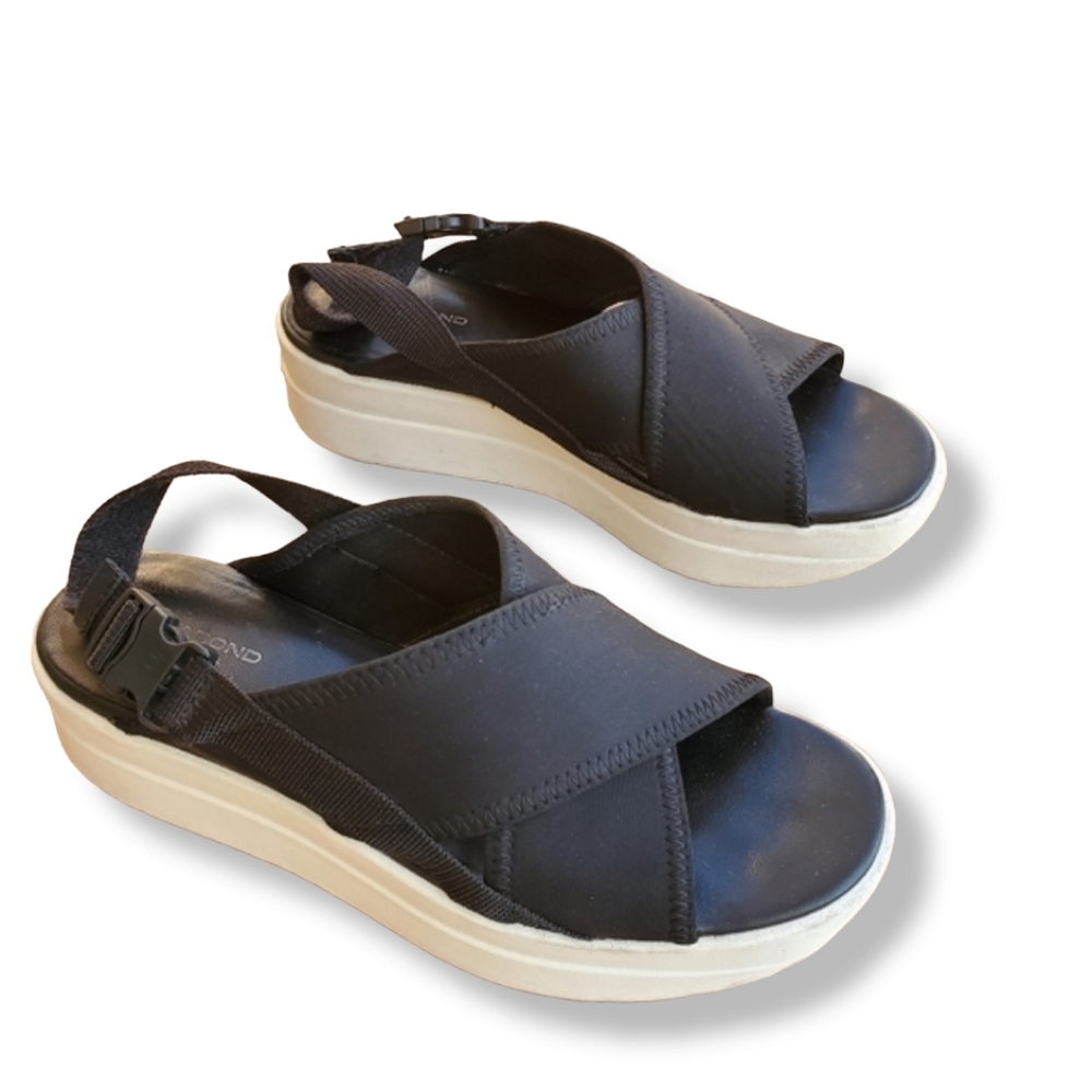 VAGABOND Daria Chunky Platform Sandals 37 Slingback Neoprene CrissCross 7 Wedges - Picture 4 of 13